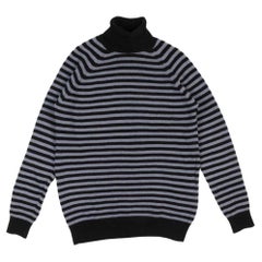 Dries Van Noten Turtle Neck Men Striped Sweater Size XL, S579