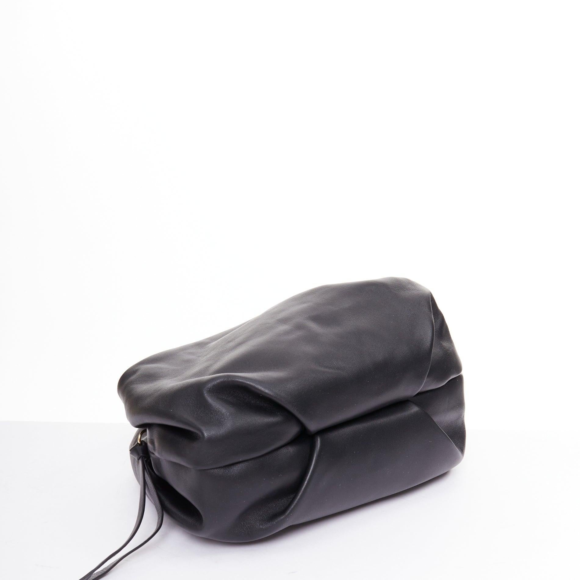DRIES VAN NOTEN Twisted Handle black soft leather top handle bag For Sale 1