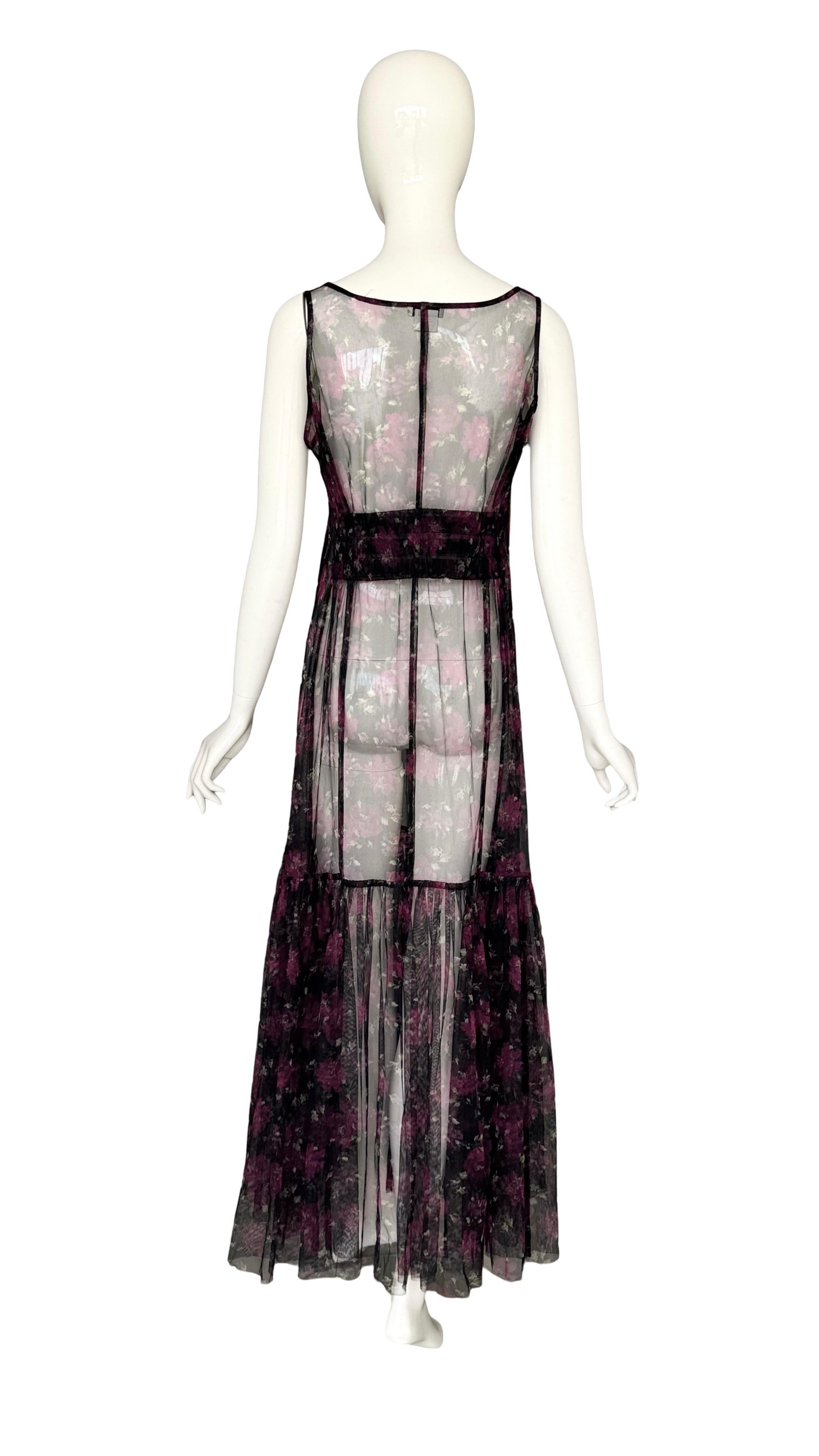 Dries van Noten Vintage 90s Two Piece Dress Set Mesh Overlay & Bias Cut Slip 5