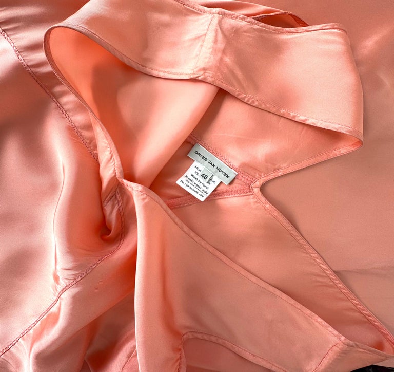 Dries van Noten Vintage 90s Two Piece Dress Set Mesh Overlay and Bias Cut  Slip at 1stDibs