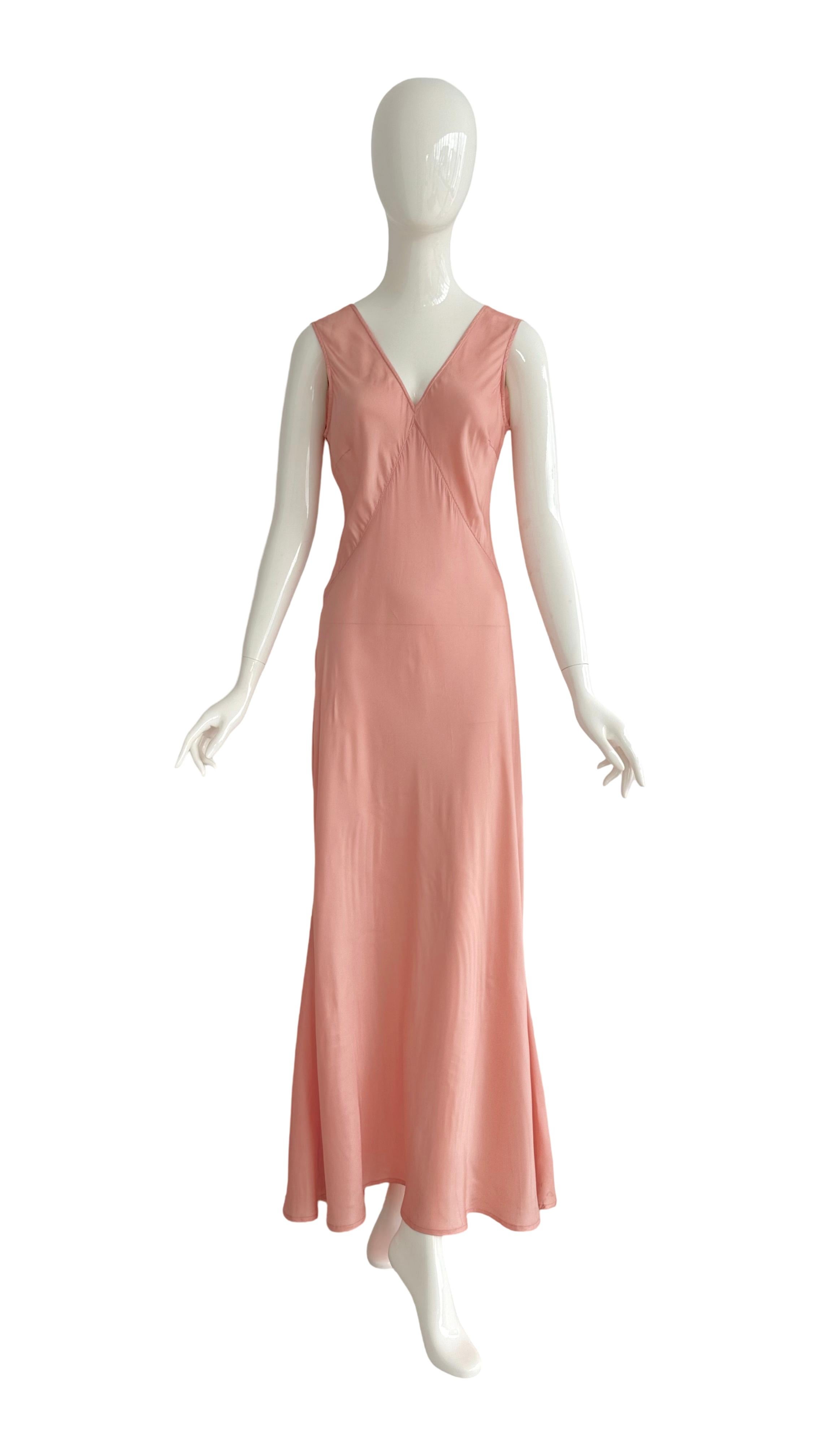 Beige Dries van Noten Vintage 90s Two Piece Dress Set Mesh Overlay & Bias Cut Slip