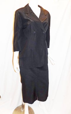 Dries van Noten vintage  Black midi skirt suit