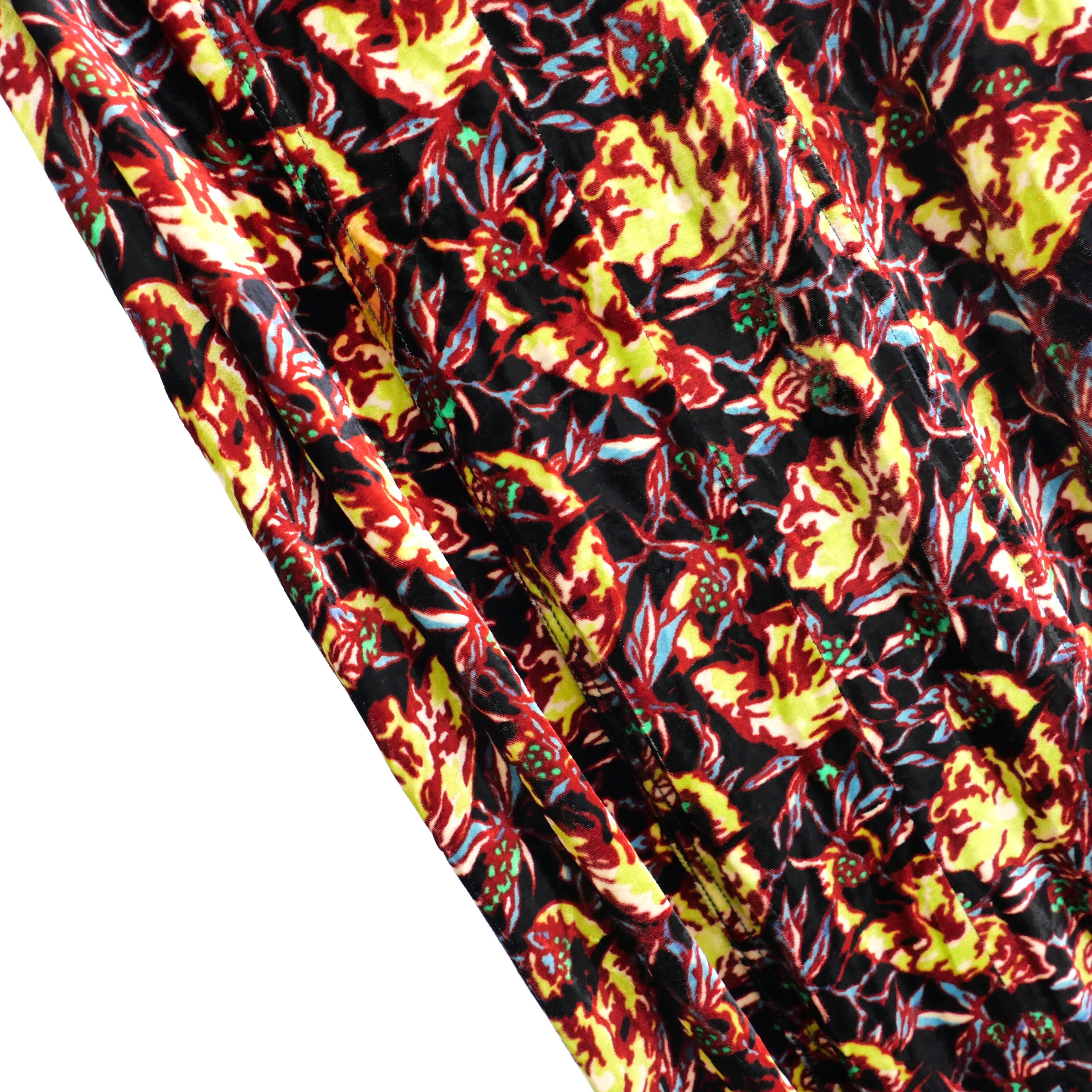 Nero Dries Van Noten - Vestito in velluto con scollo a goccia dell'autunno 2001 in vendita