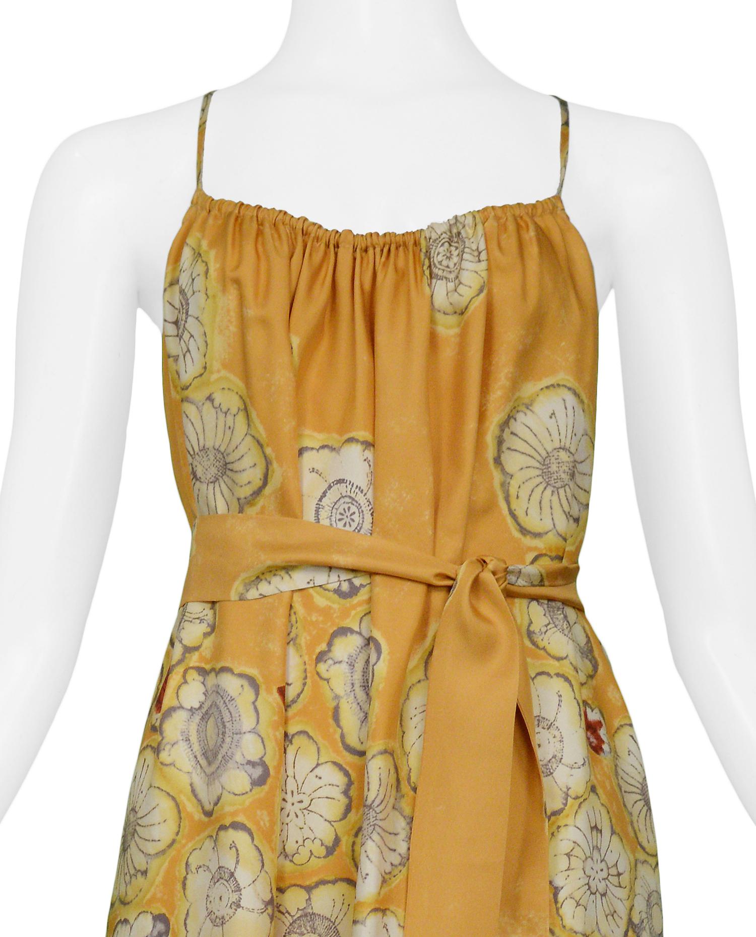 mustard yellow floral dress