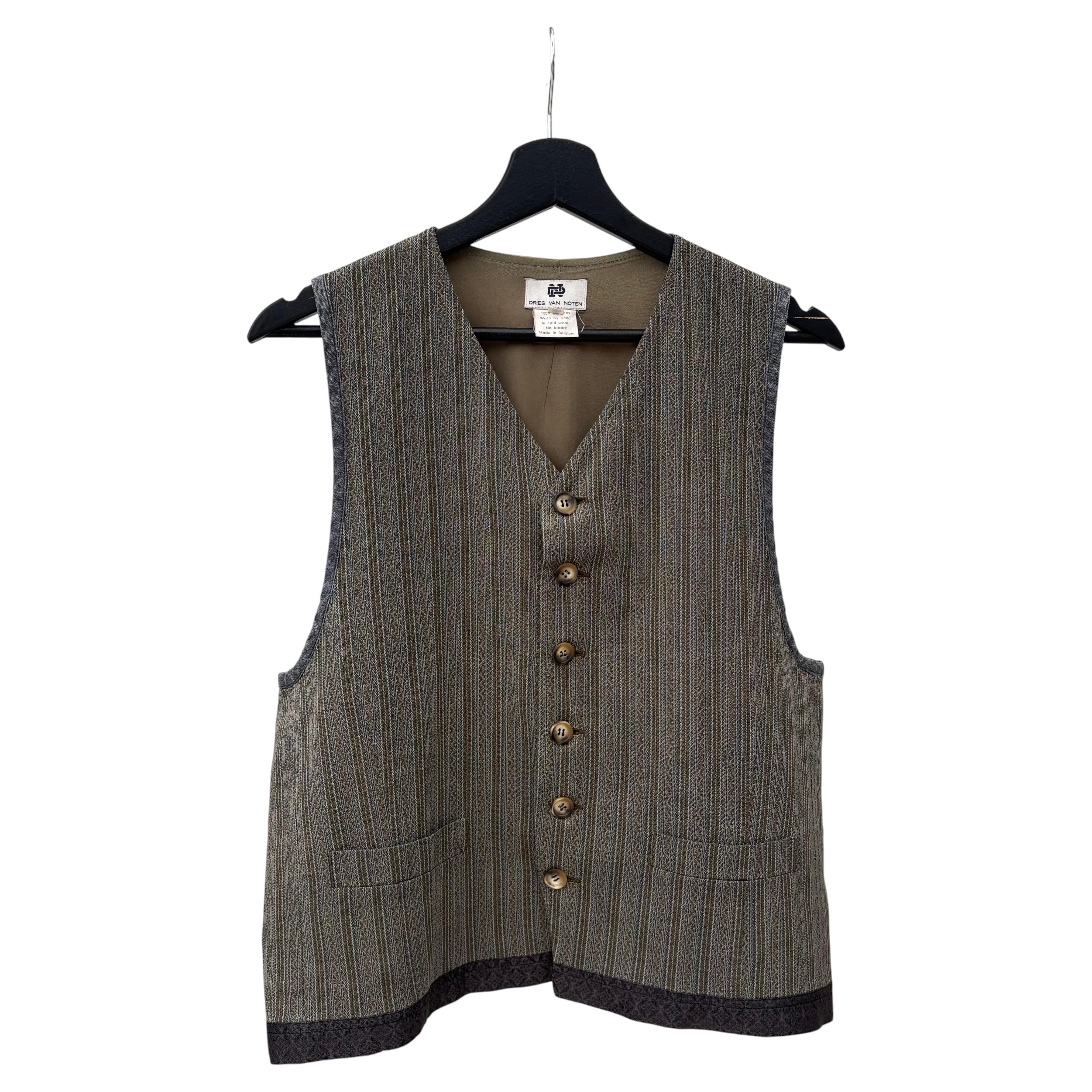 Chaleco vintage de algodón para mujer de Dries van Noten, de los años 80, talla 52 en venta