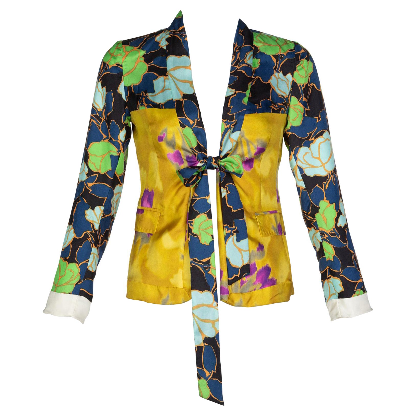 Dries Van Noten Watercolor Floral Silk Jacket Runway, Spring 2008