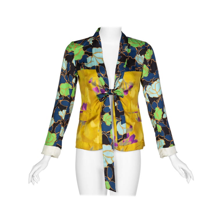 Dries Van Noten Watercolor Floral Silk Jacket Runway, Spring 2008