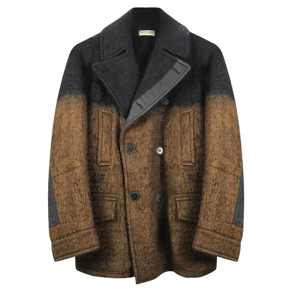 DRIES VAN NOTEN WOOL CROP MEN'S COAT Size XL from Celebrity Closet