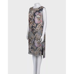 Dries Van Noten Wool & Silk Floral Print Midi Dress EU44