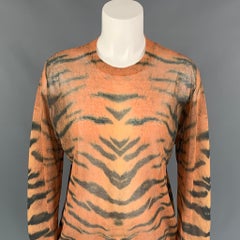 DRIES VAN NOTEN x CHRISTIAN LACROIX SS 20 Size XS Orange & Black Pullover