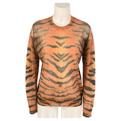 DRIES VAN NOTEN x CHRISTIAN LACROIX SS 20 Größe XS Orange & Schwarzes Pullover