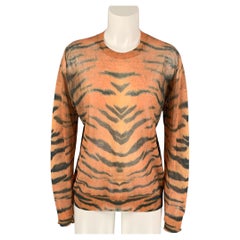 DRIES VAN NOTEN x CHRISTIAN LACROIX SS 20 Size XS Orange & Black Pullover