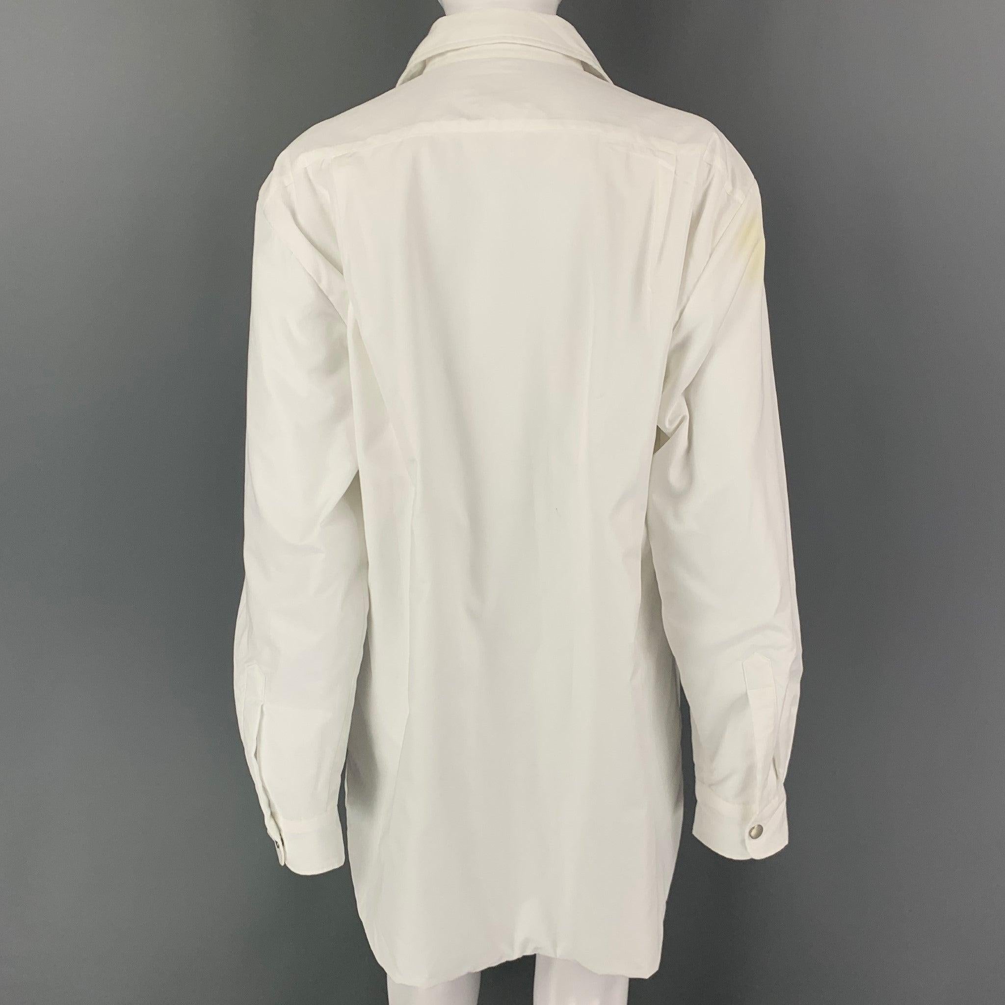 Women's DRIES VAN NOTEN x LEN LYE Size M White Cotton Shirt Jacket Shirt For Sale