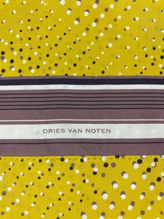 Dries Van Noten Yellow Silk Scarf