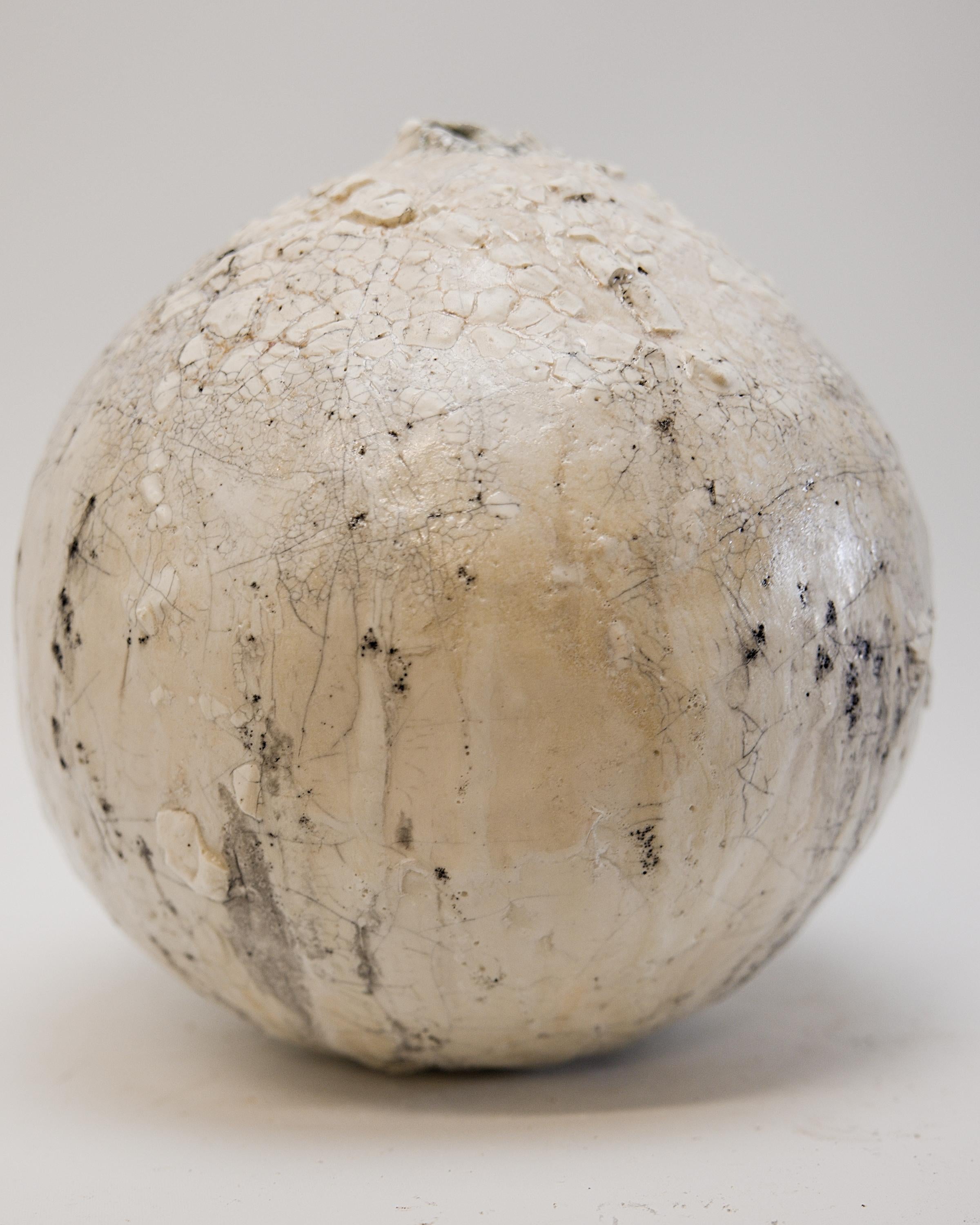 Organic Modern Drift Cream Moon Vase Handmade III