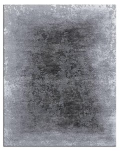 Drift Hand Knotted Modern Silk Rug in Old Rose and Steel Colours by Hands