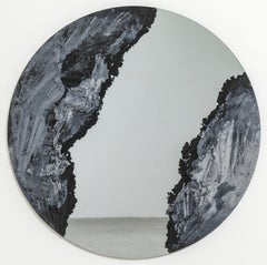 Espejo a la deriva, arena y espejo de Fernando Mastrangelo