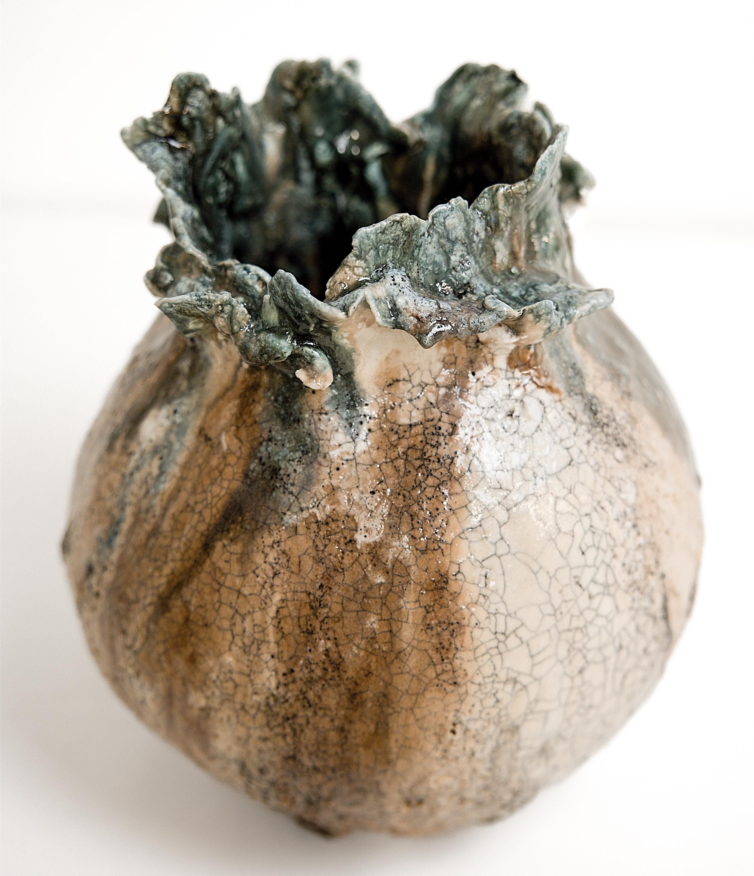 Contemporary Drift sculpture Moon Vase Handmade
