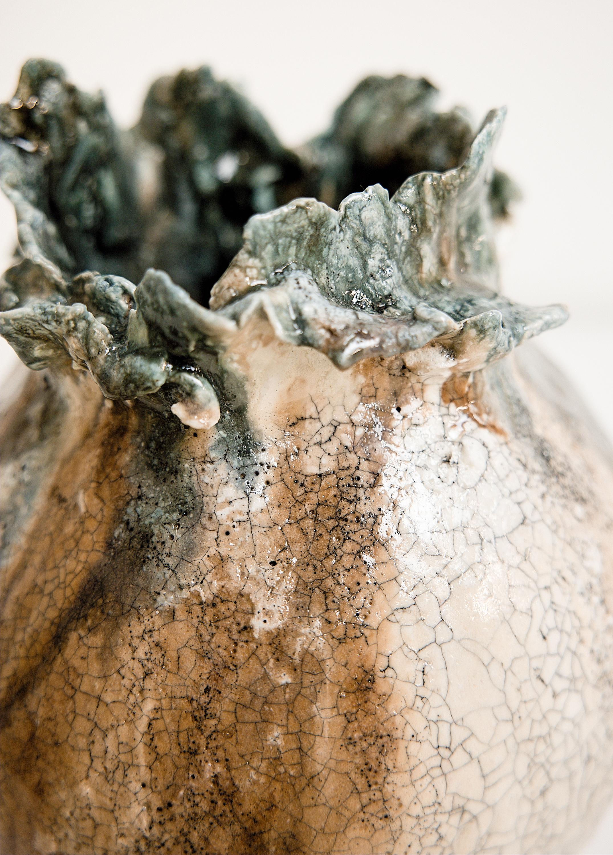 Stoneware Drift sculpture Moon Vase Handmade