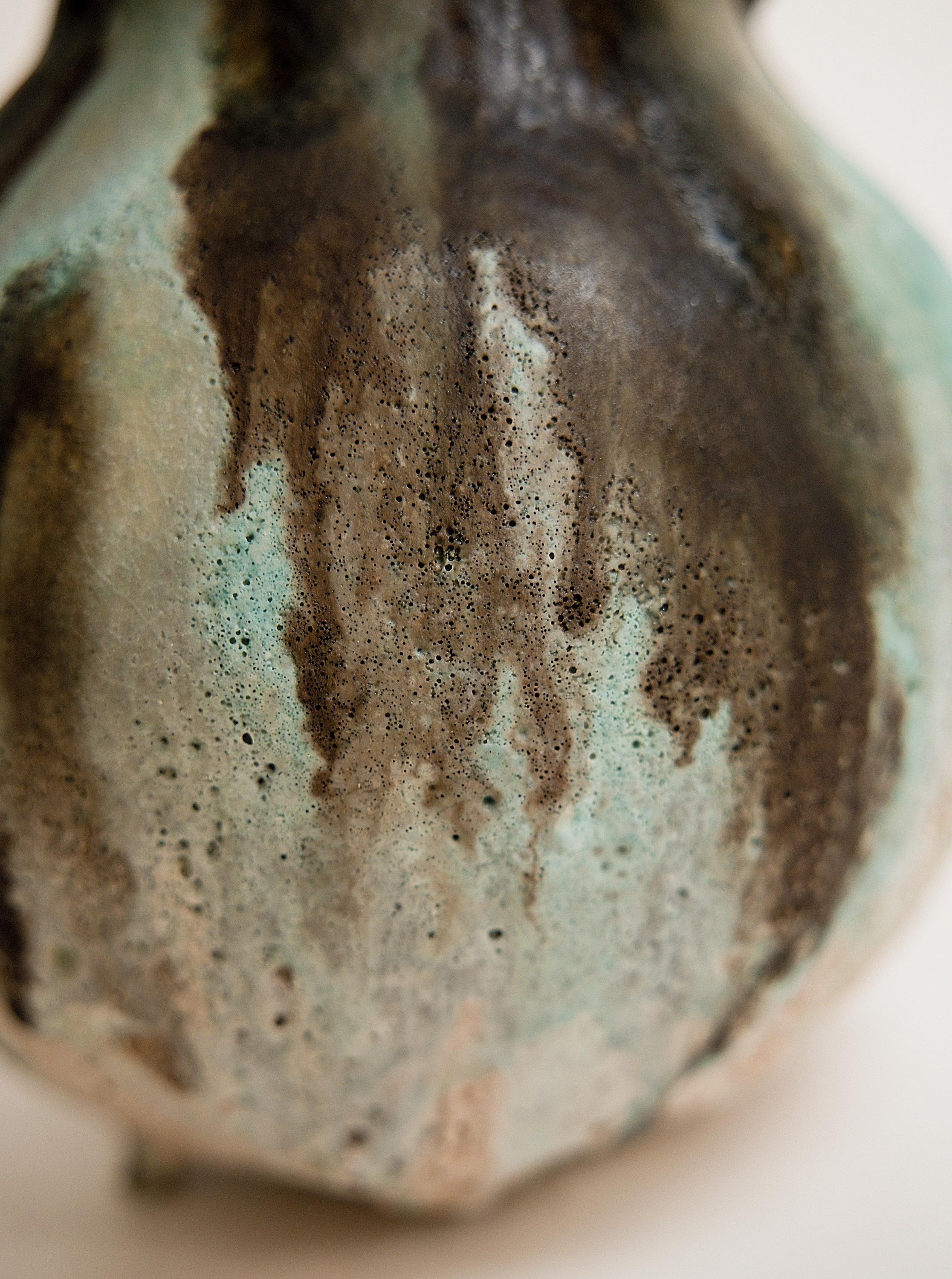 Organic Modern Drift sculpture Moon Vase Handmade Matte Glaze