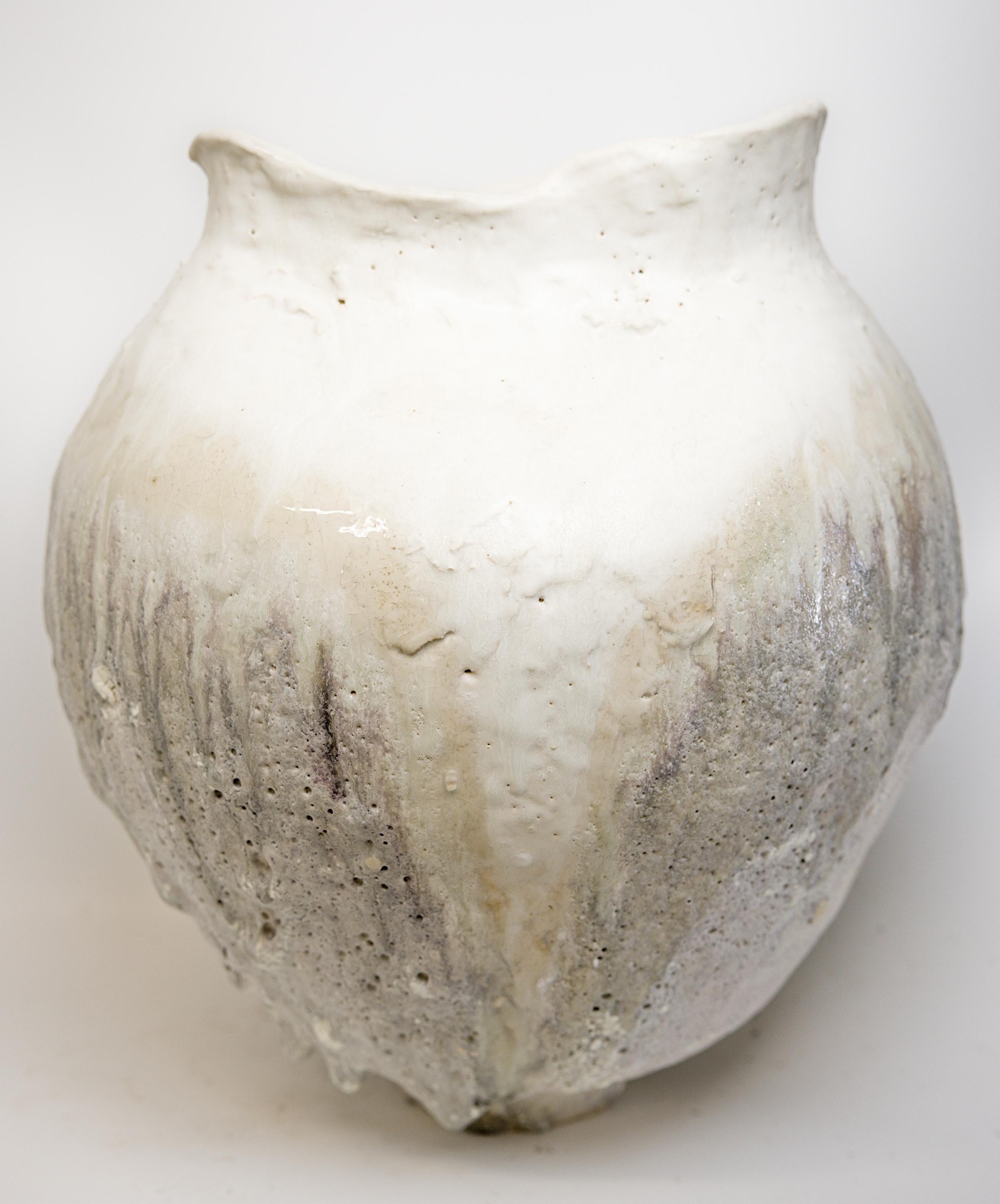 American Drift White Moon Vase Handmade 2025