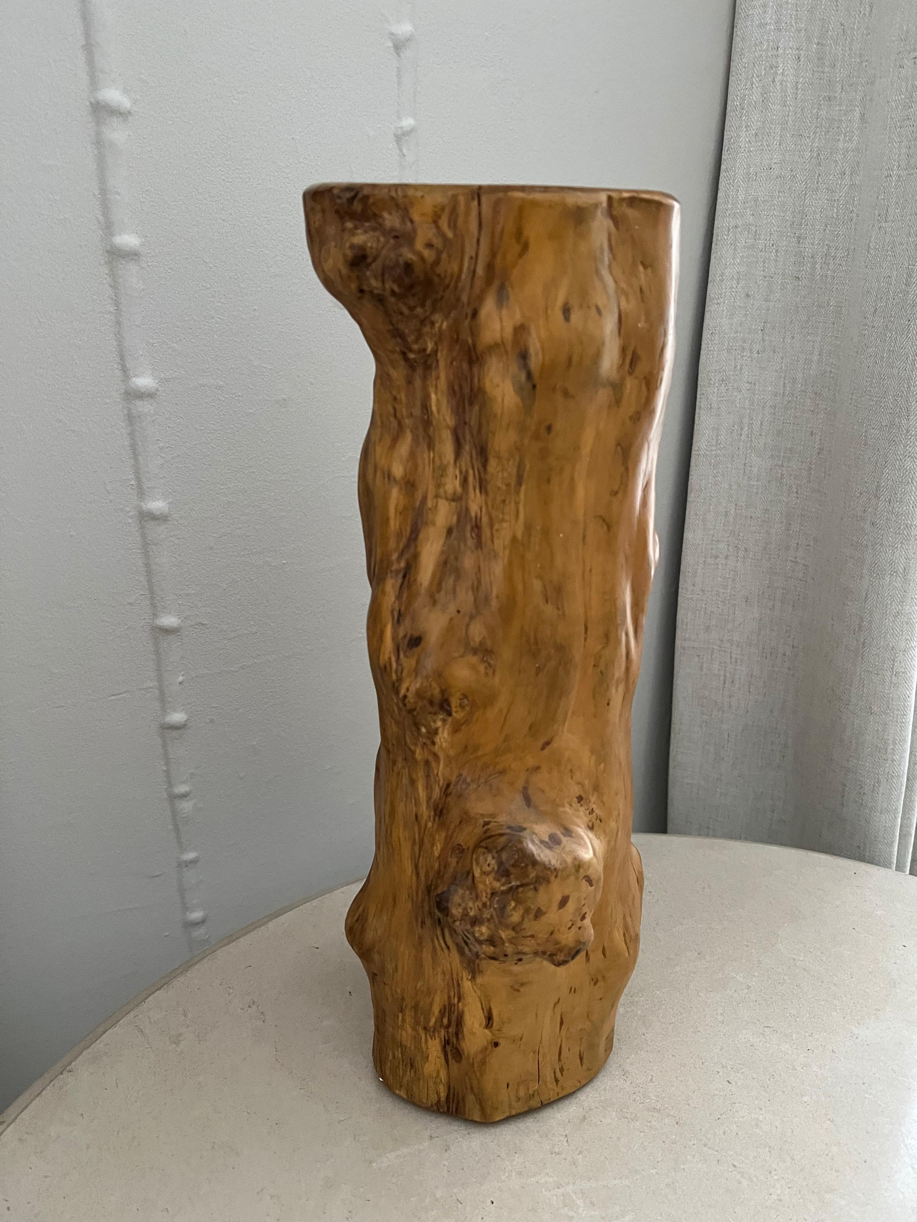 Organic Modern Driftwood Accent Vase or Decorative Piece For Sale