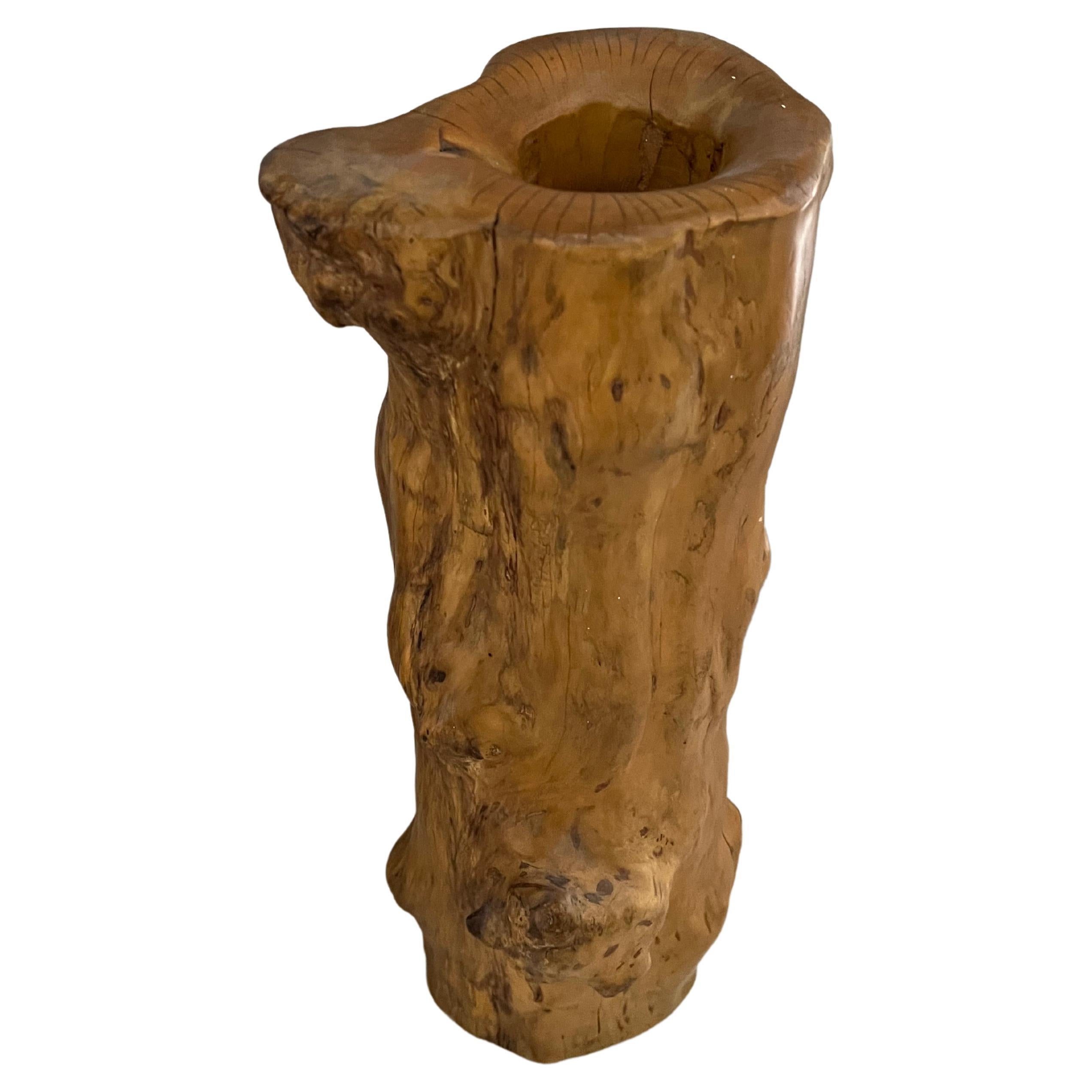 Vase d'appoint ou pièce décorative en bois flotté