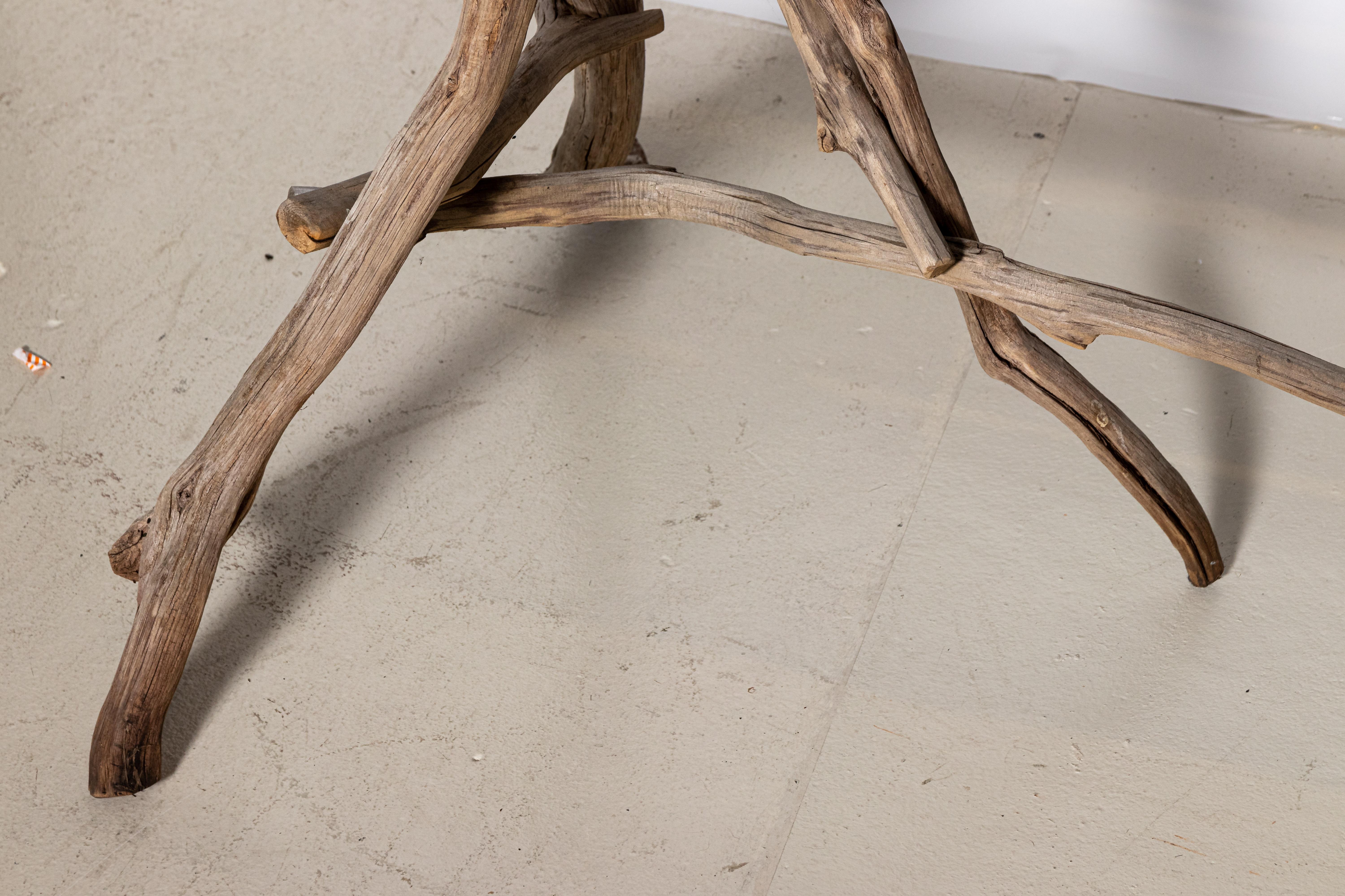 20th Century English Country Reclaimed Driftwood Garden Table