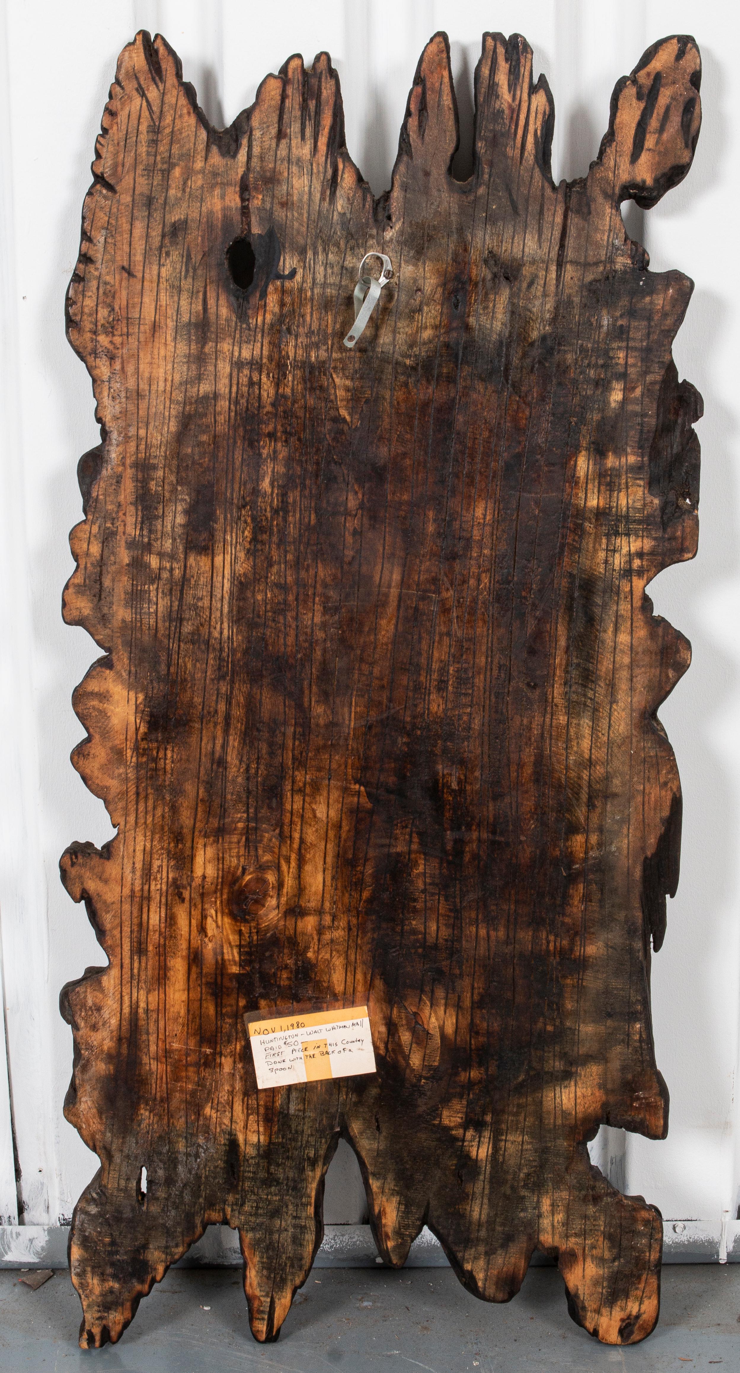 Driftwood and Tim Plaque of Abraham Lincoln In Good Condition For Sale In New York, NY