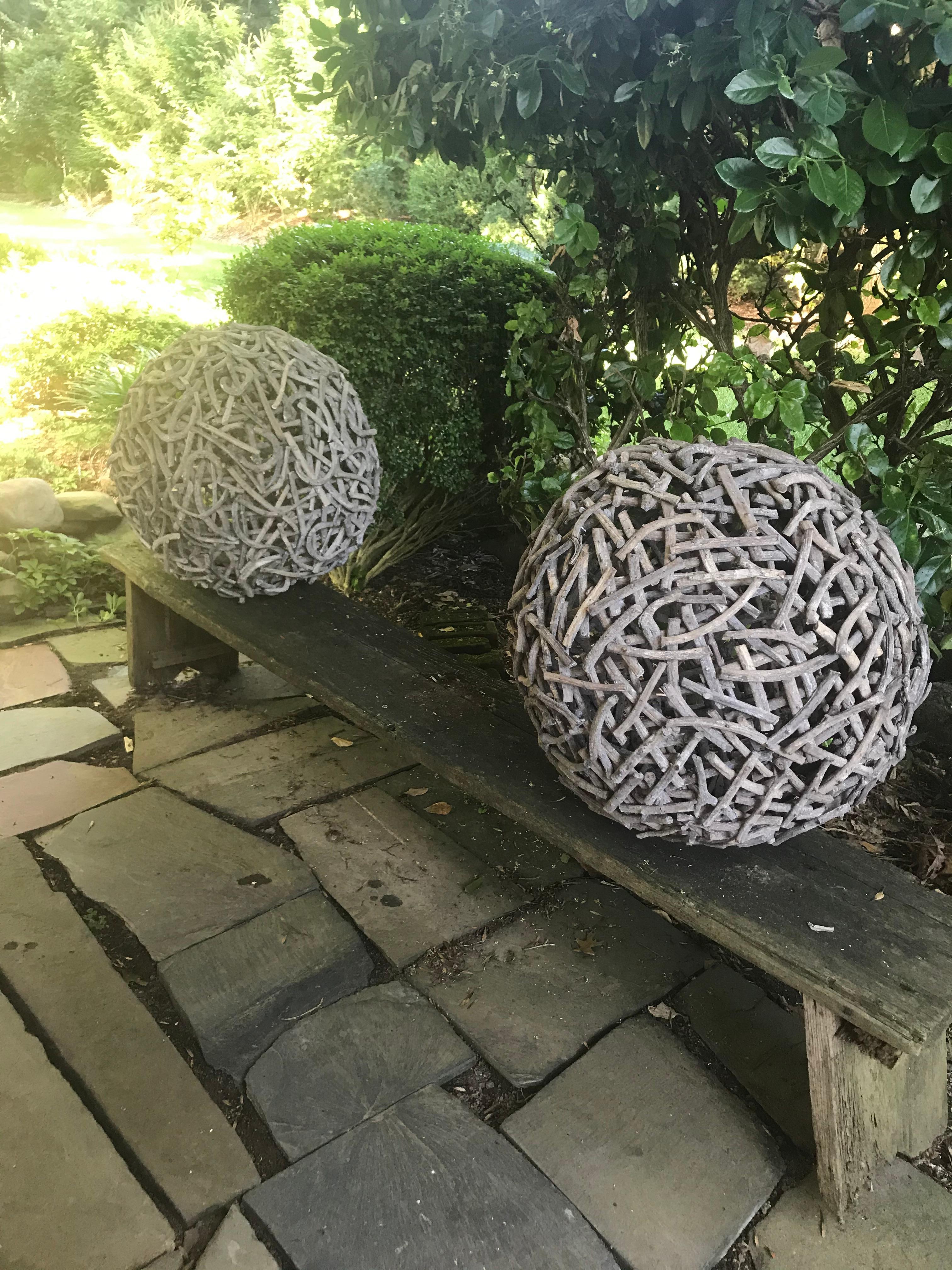 American Driftwood Ball Sculpture