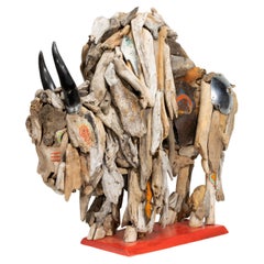 Driftwood Buffalo "Morning Thunder" Sculpture by Tina Milsavljevich