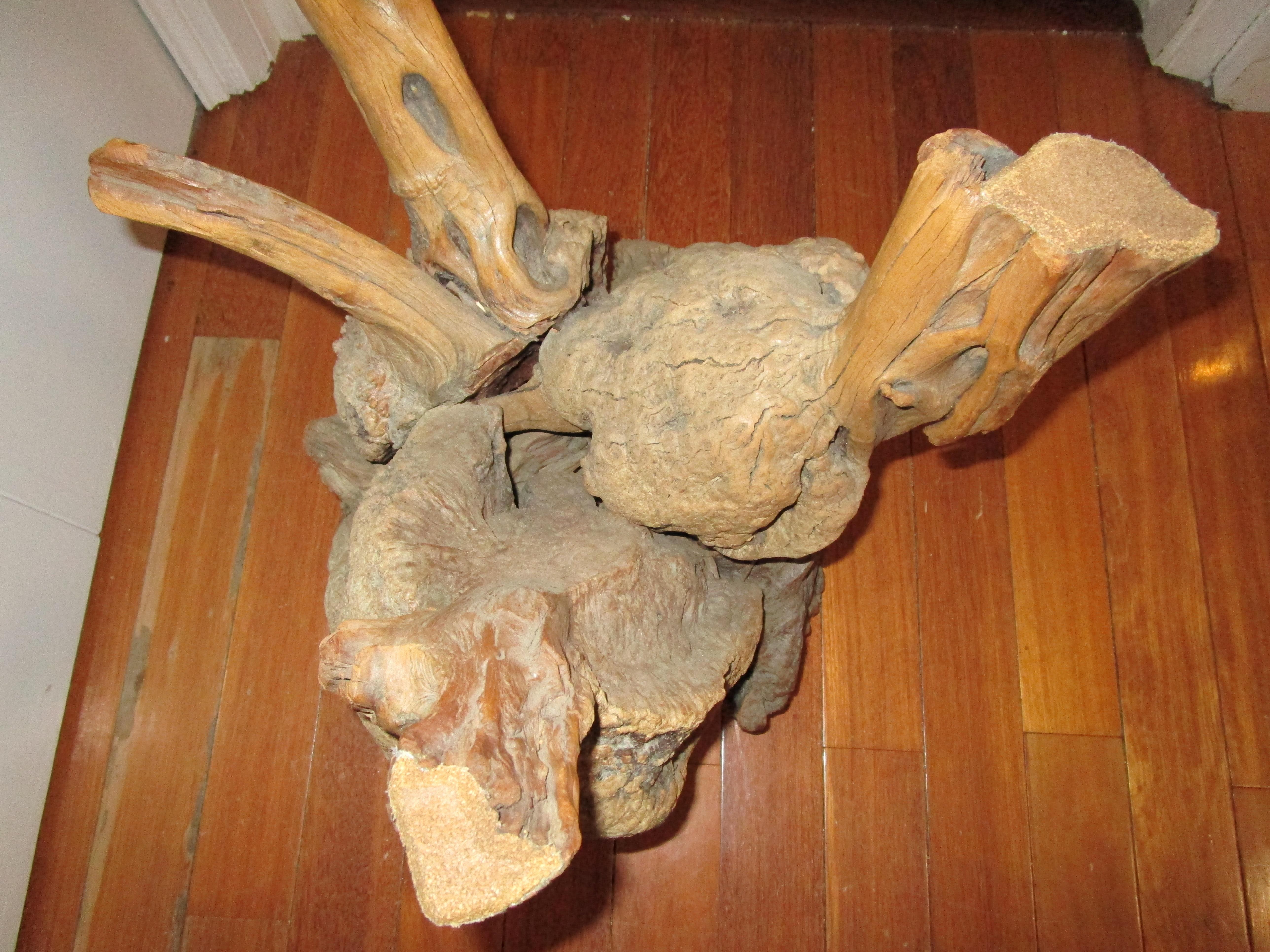 American Driftwood Burl Vintage Base for Coffee or Occasional Table For Sale