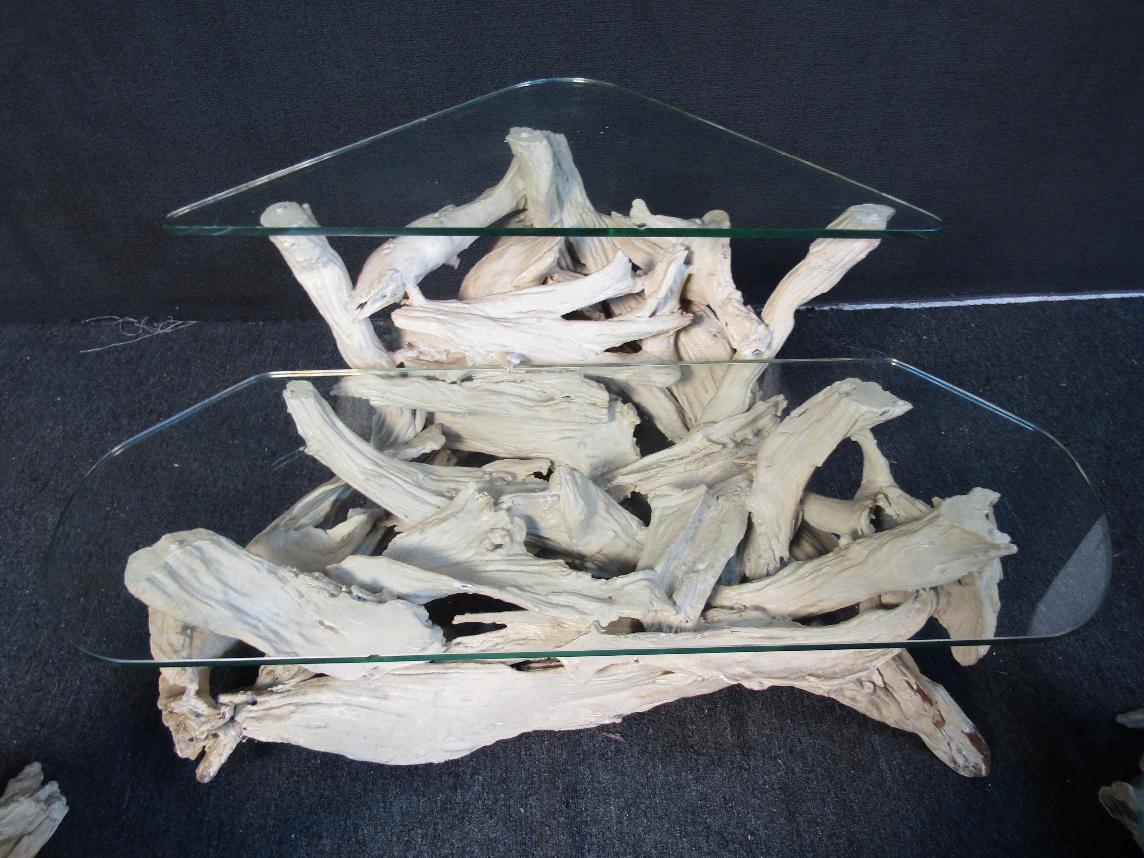 Ensemble de tables basses et tables basses bois flotté en vente 6