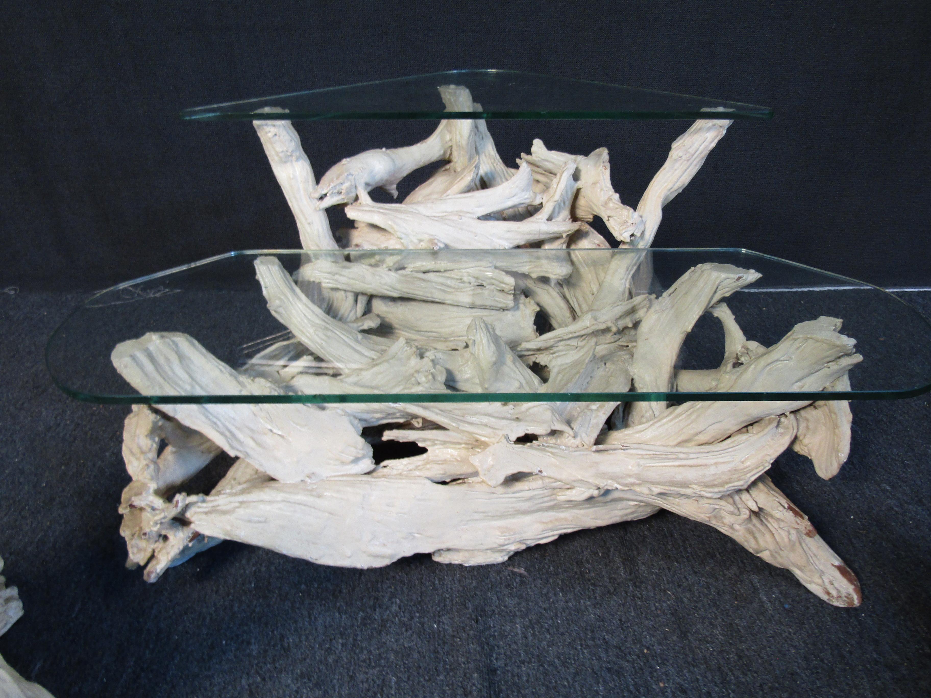 Ensemble de tables basses et tables basses bois flotté en vente 7
