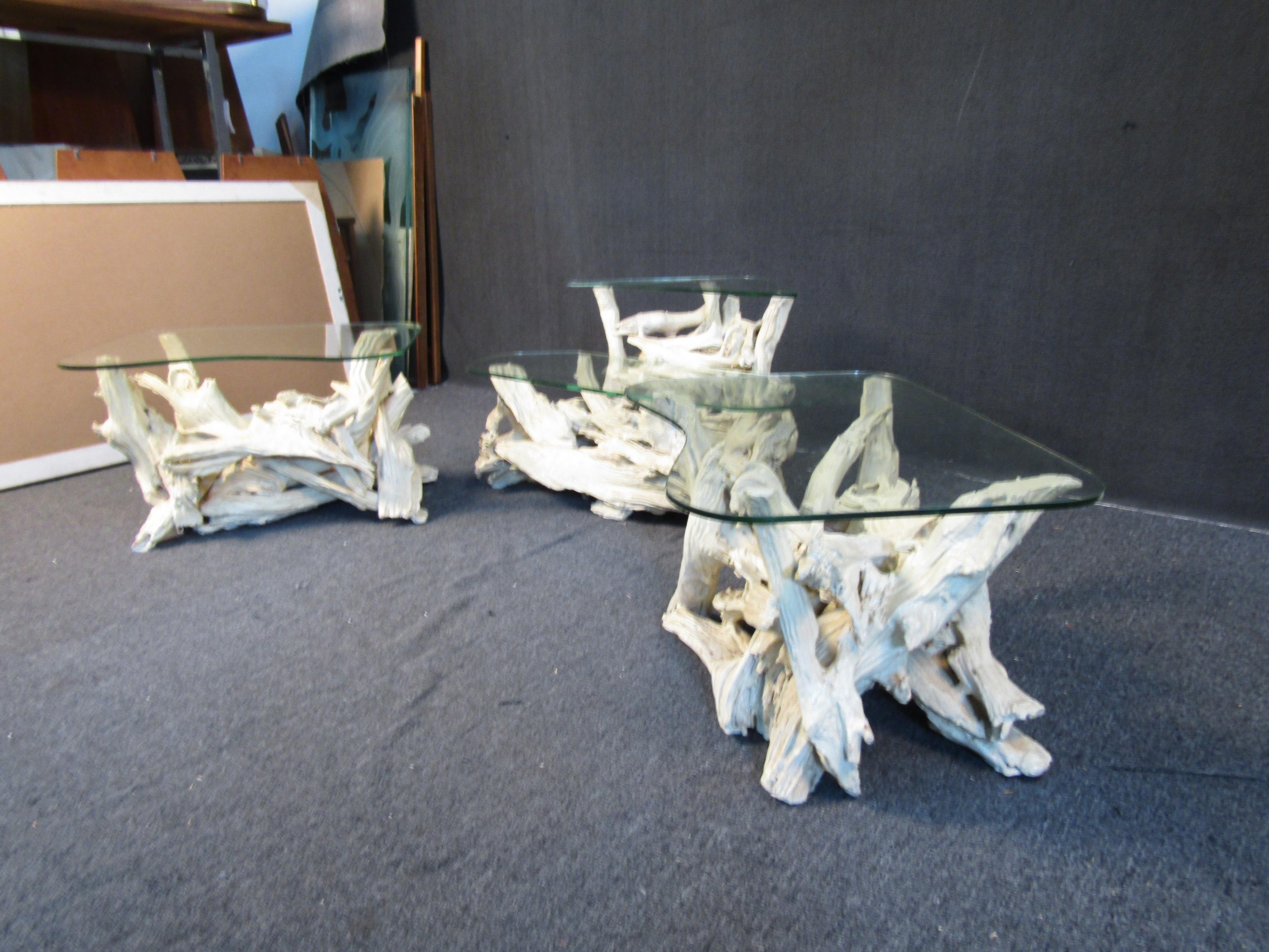 Ensemble de tables basses et tables basses bois flotté en vente 1