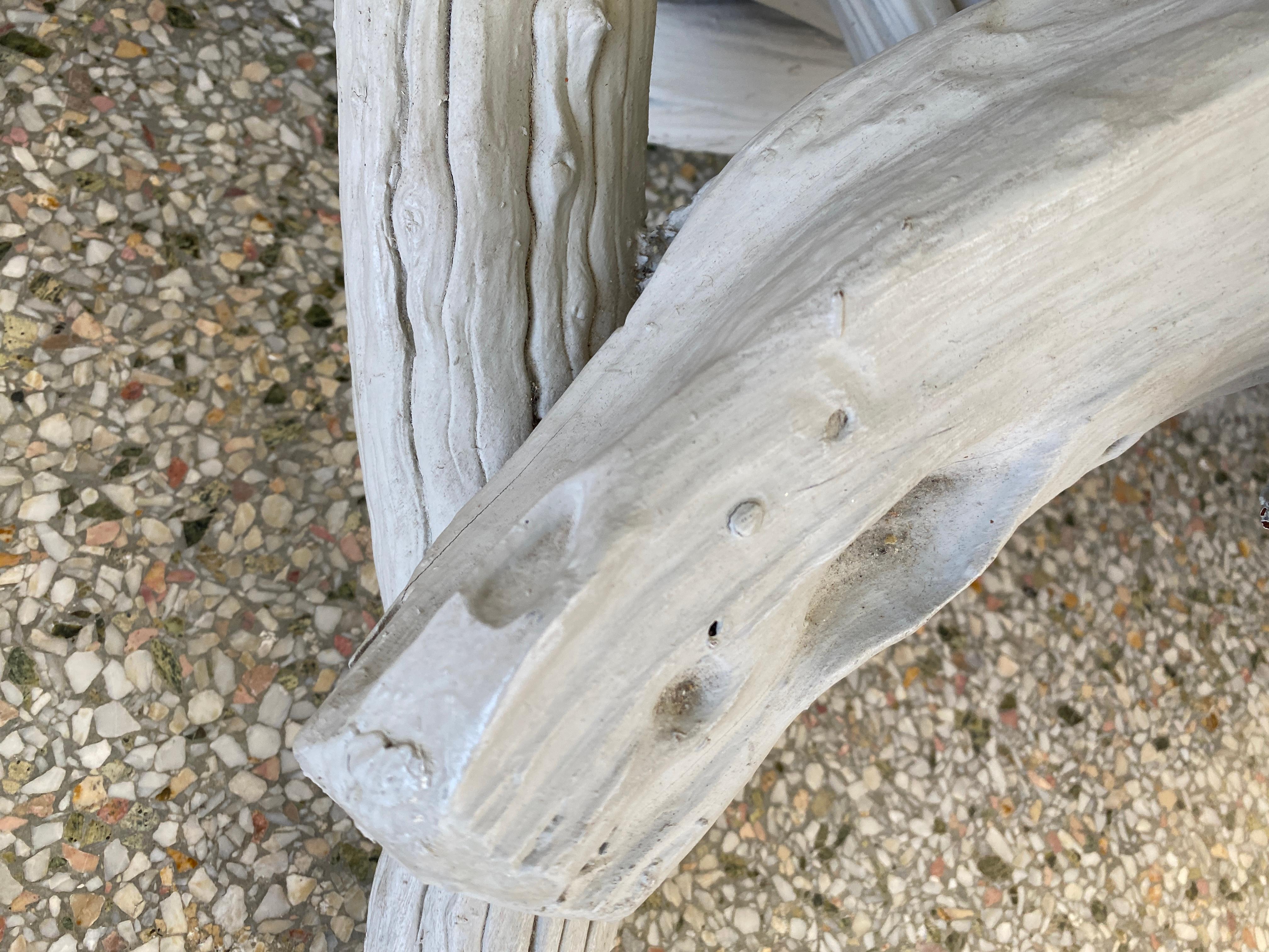 Glass Driftwood Dining Table For Sale