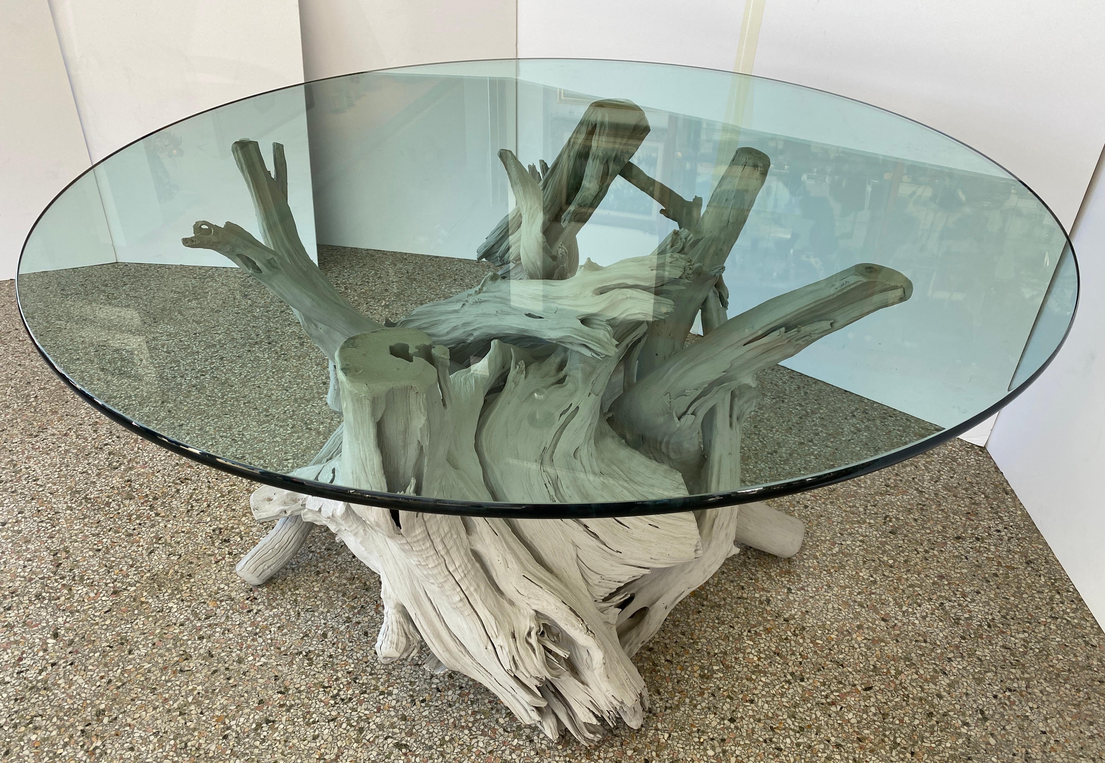 Mid-Century Modern Driftwood Dining Table For Sale