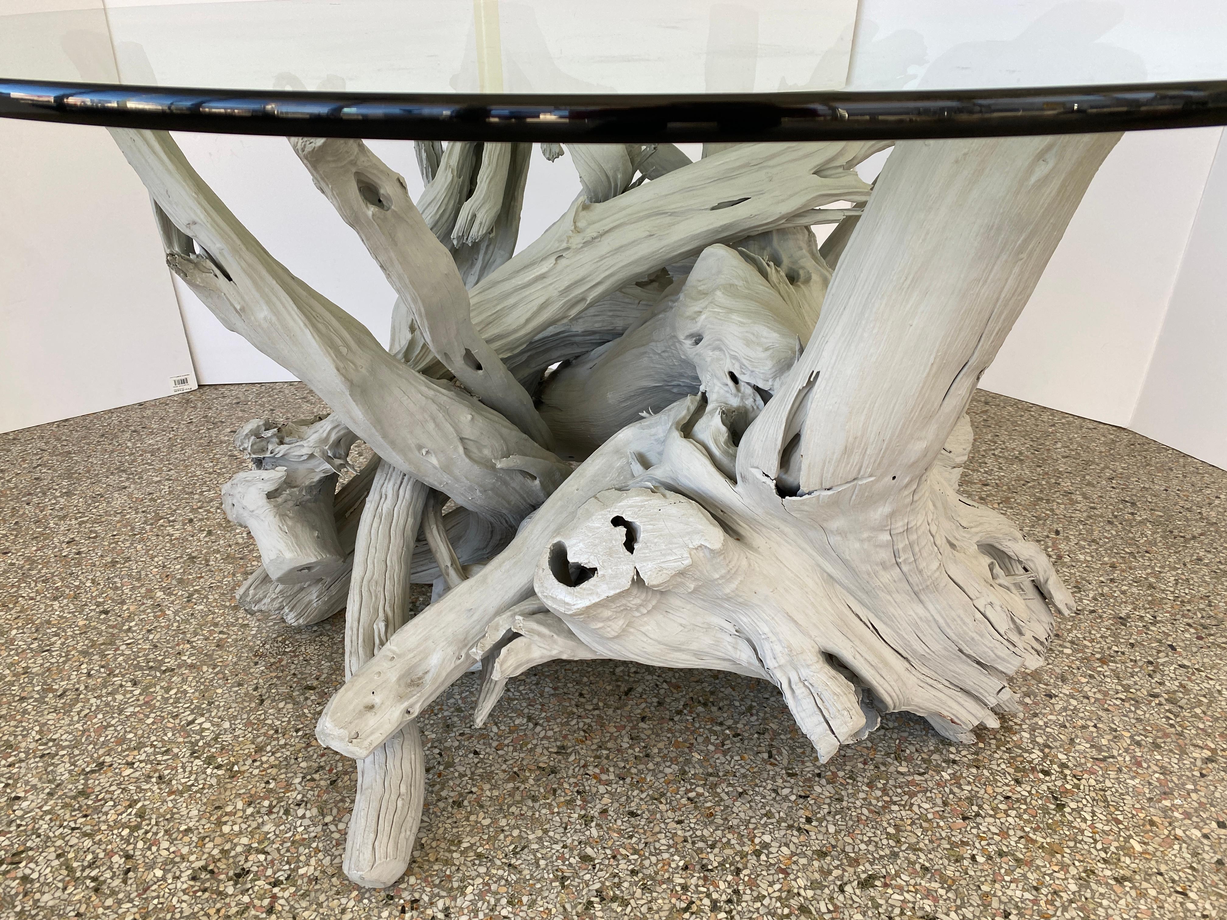 Painted Driftwood Dining Table For Sale