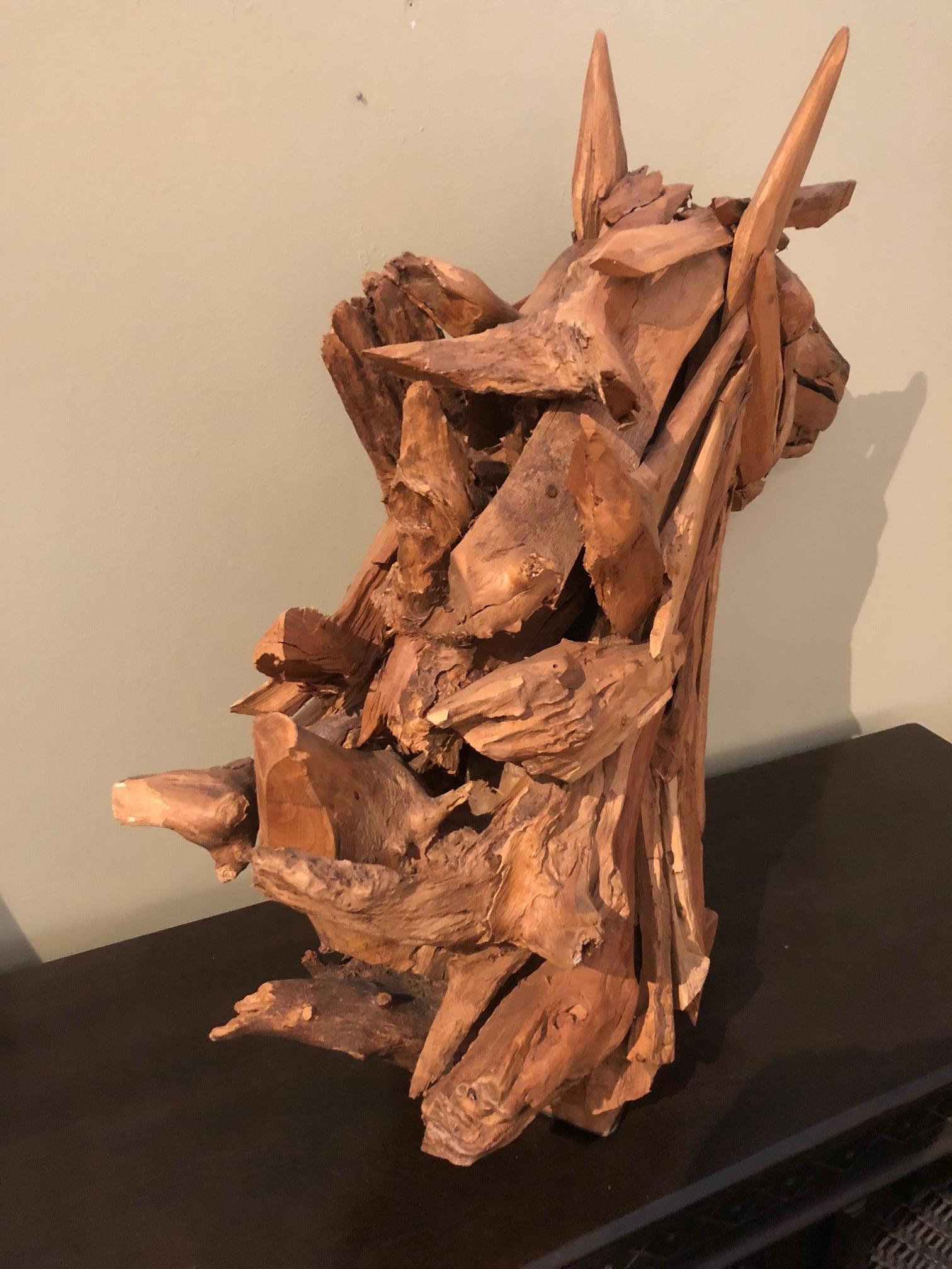 Driftwood Horse Head Sculpture 1