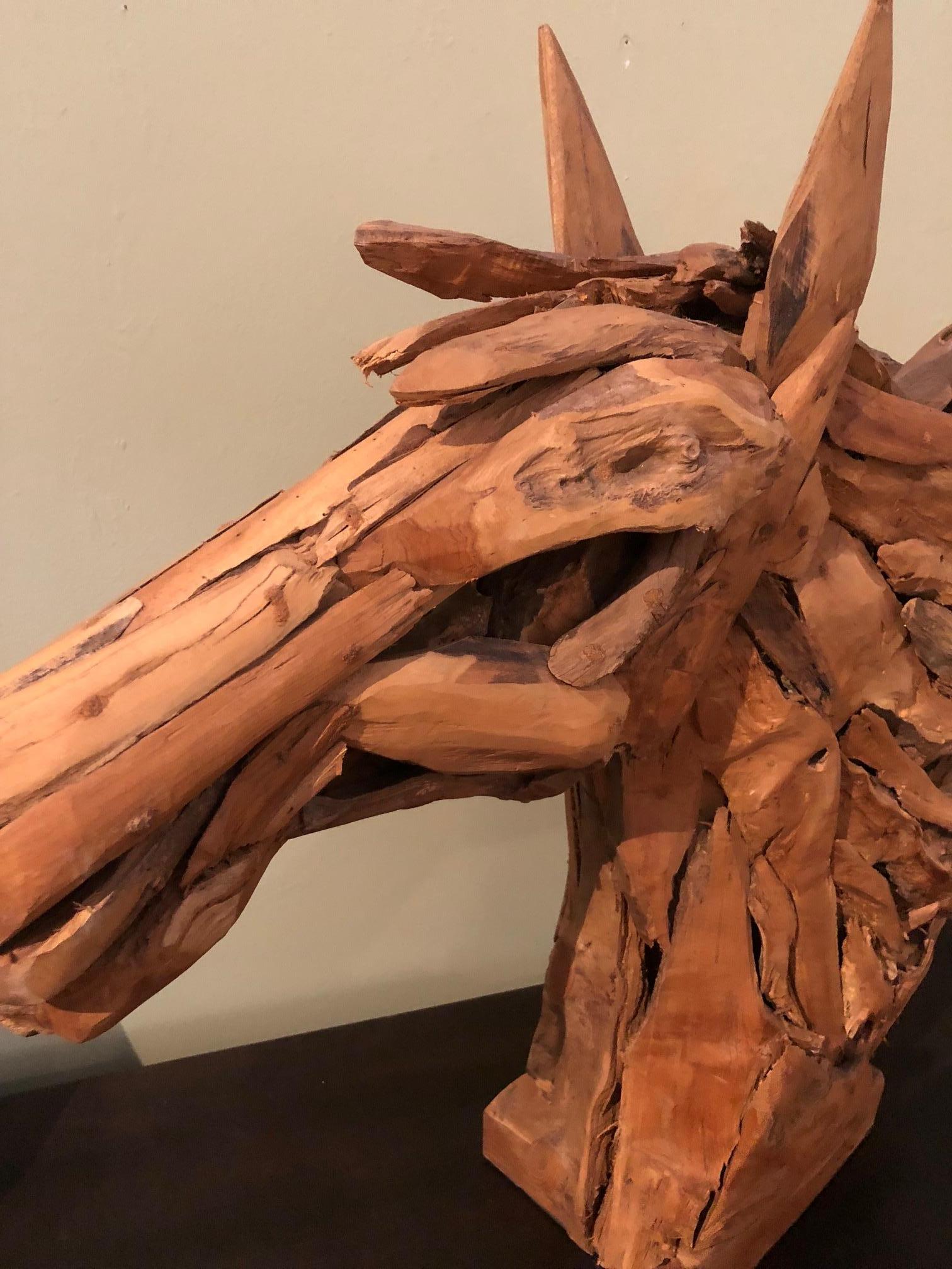 Driftwood Horse Head Sculpture 2
