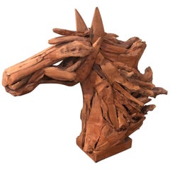 Driftwood Horse Head Sculpture
