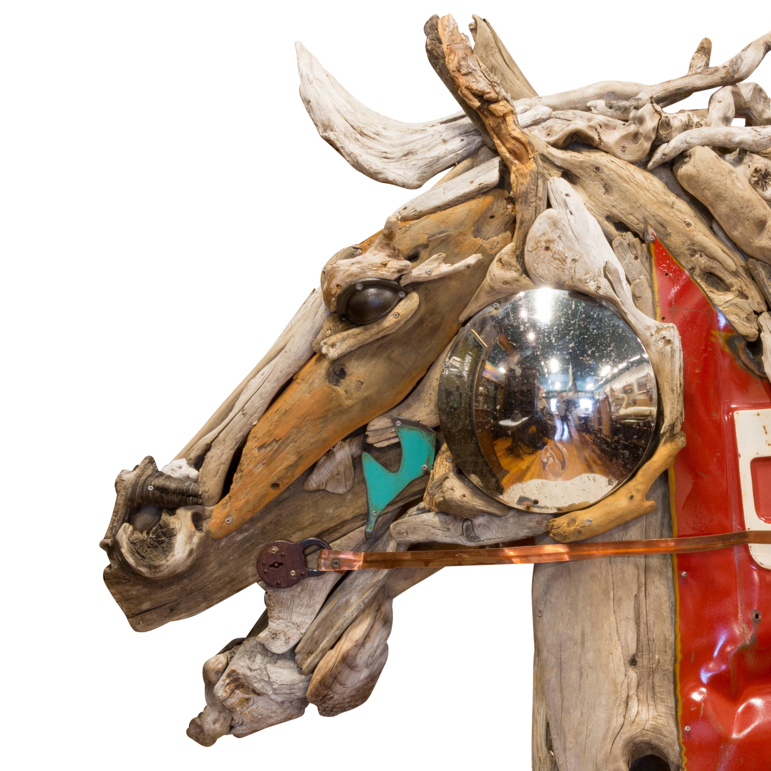 driftwood horse sculpture for sale