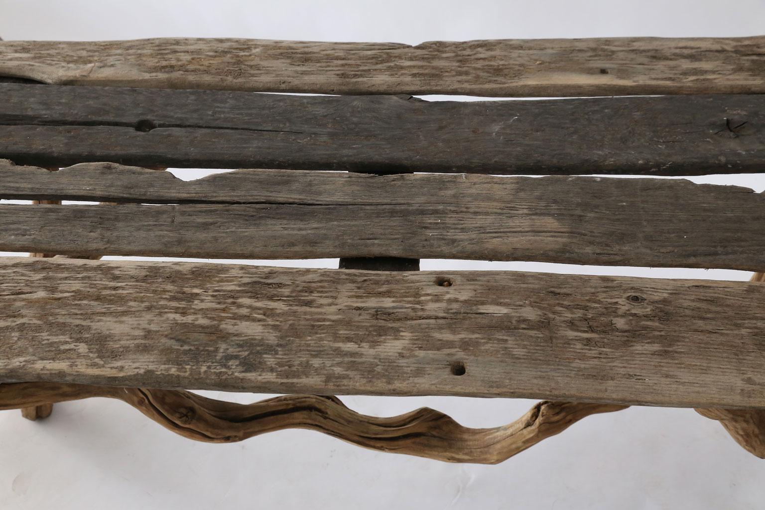 Folk Art Driftwood Table