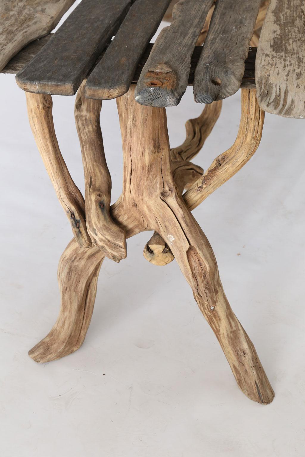 Hand-Carved Driftwood Table