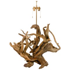 Vintage Driftwood Table Lamp