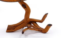 Driftwood Table Lamp with Mica Shade, Beautiful Patina, See Photos