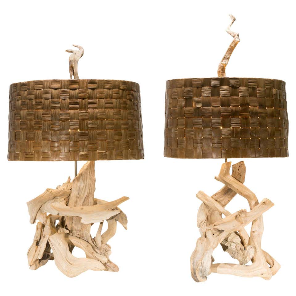 Large Driftwood Table Lamp at 1stDibs | driftwood lamp table