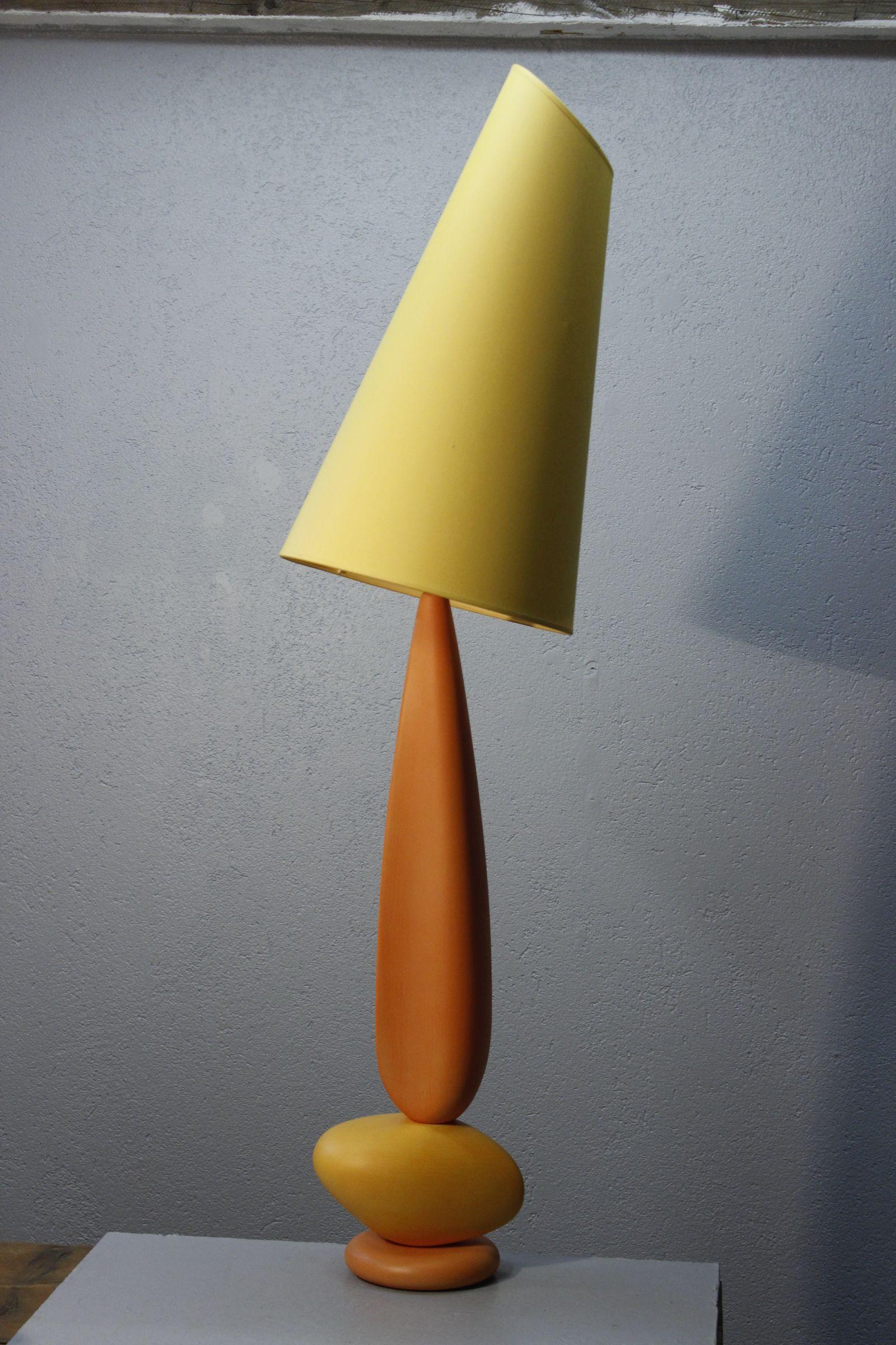 Late 20th Century Drimmer ceramic Pebble floor Lamp, France 1990s For Sale