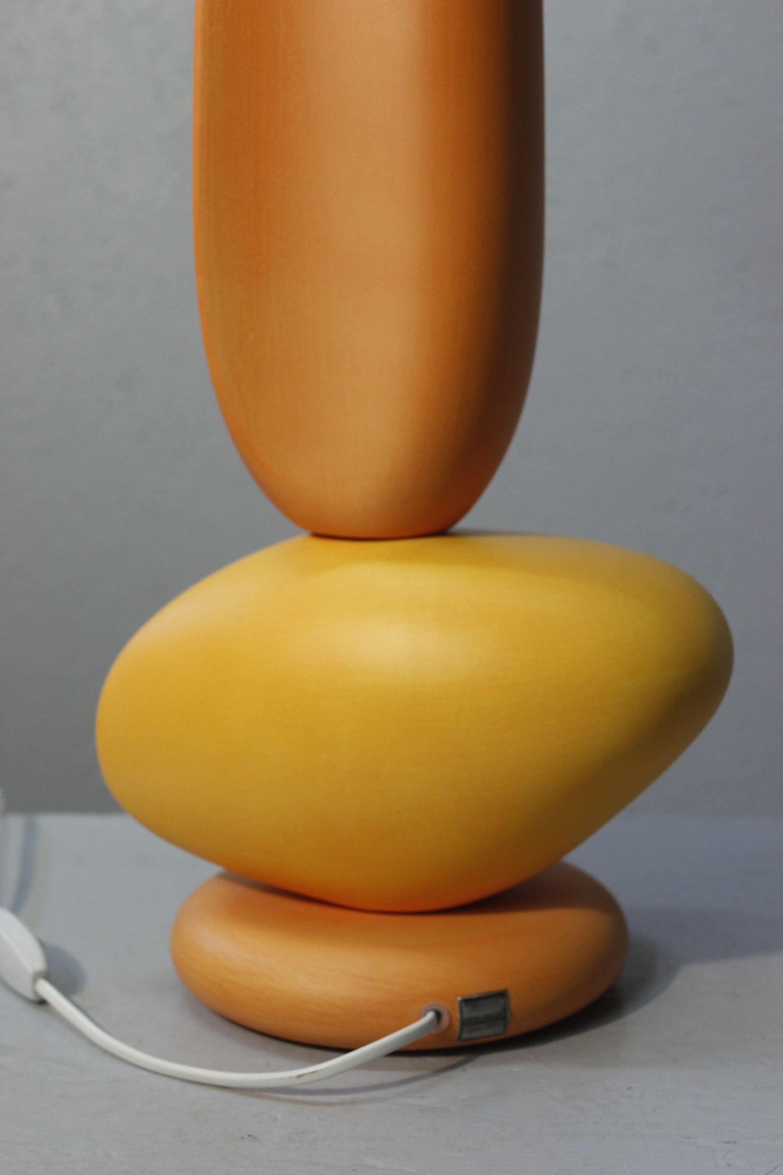 Ceramic Drimmer ceramic Pebble floor Lamp, France 1990s For Sale