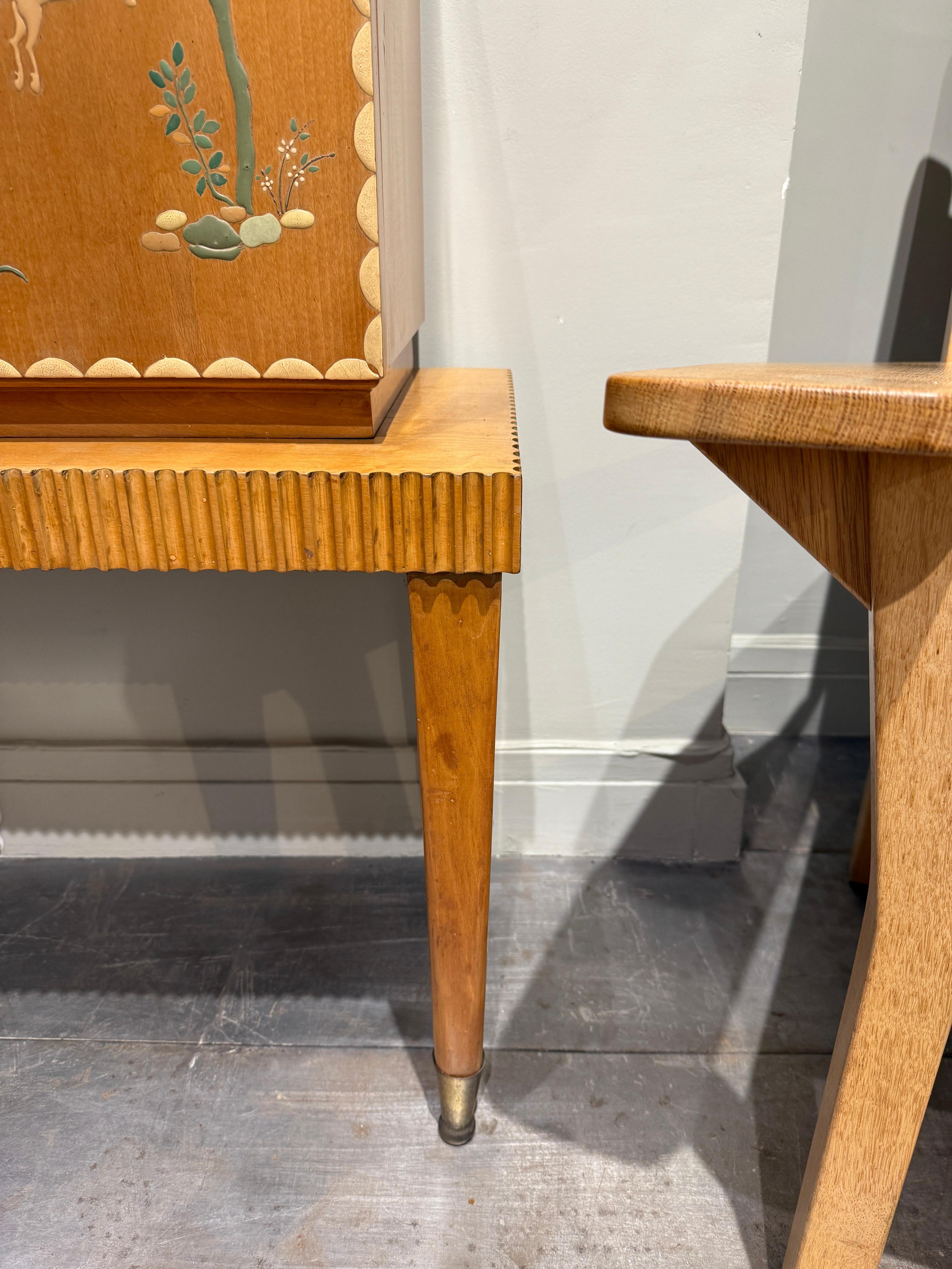 Mueble para bebidas atribuido a Paolo Buffa Italia 1950 en Bueno Estado en PARIS, FR